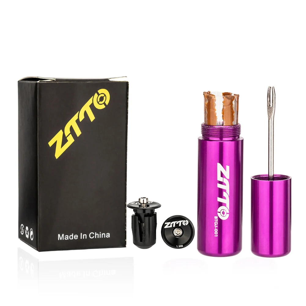 ZTTO Tubeless Tire Repair kit Bicycle Tire Service Tool Rubber Stripes Bicycle Tire Repair Kit Aluminum alloy Cycling Accessory