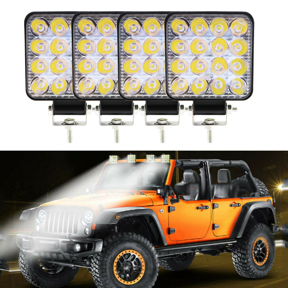 EIRUIYO 12V 24V LED Light Bar 42W 48W Mini LED Work Light Off Road Spotlight for Jeep Truck 4X4 Car SUV ATV Barra LED Headlights