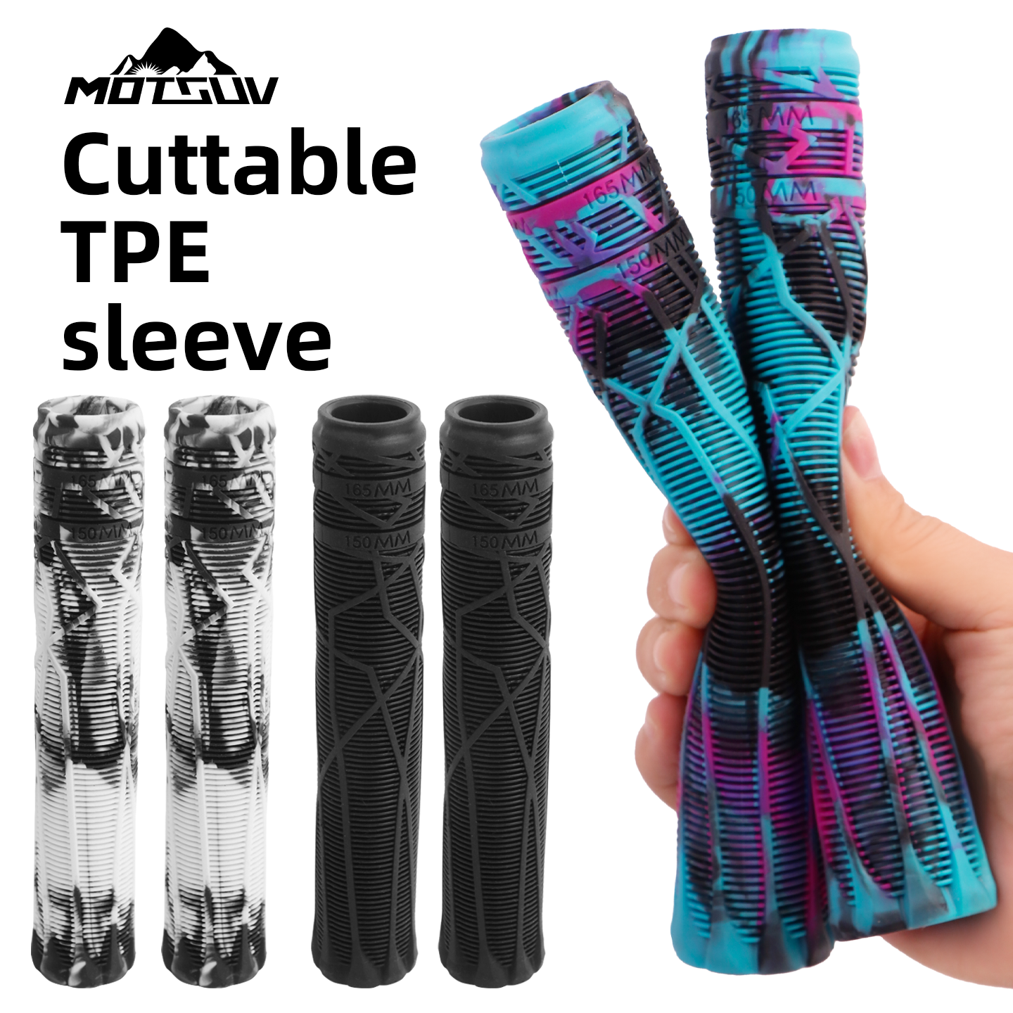 1pcs Bike Handlebar Grip TPE 180cm Can Crop Mountain Bike Handlebar Grips Shockproof MTB Handle Cuffs Grips Cycling Part Set