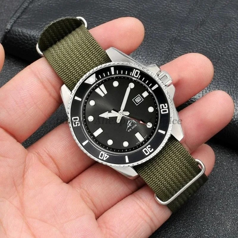 Nylon Ribbed Watch Band 18mm 20mm 22mm for MTP-1374/1375/VDO1/MDV106/107 Wrist Strap Watchbands Sport Straps