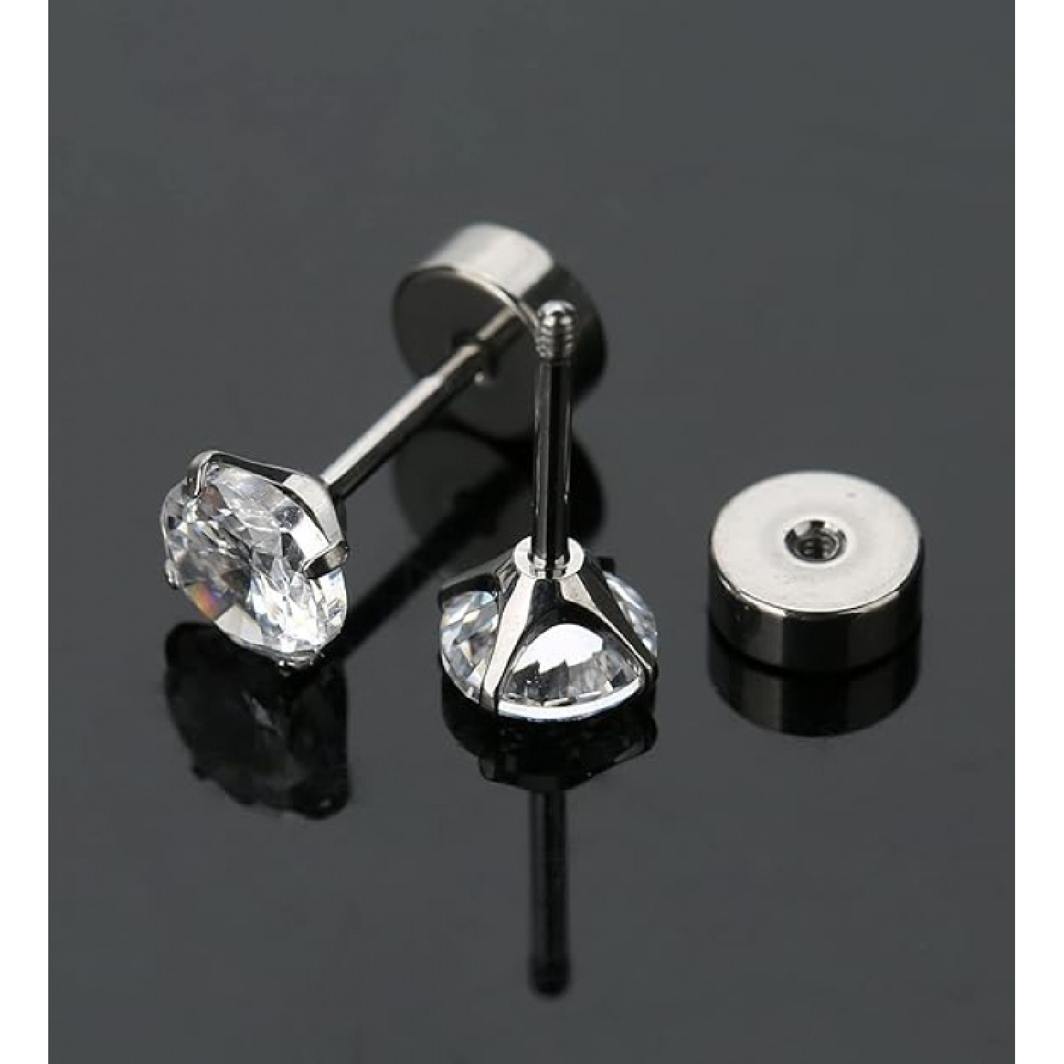 1 Pairs Set Minimalist Cartilage Stud Earrings 3mm 4mm 5mm 6mm 7mm 8mm Round Flat Top Flat Back Lightweight Hypoallergenic Small