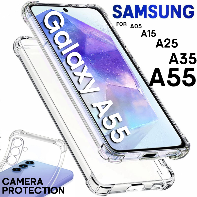 Clear Phone Case For A56 A36 A26 A55 Soft TPU Silicone cover on A35 A25 A15 A05 A16 A06 Back Cover