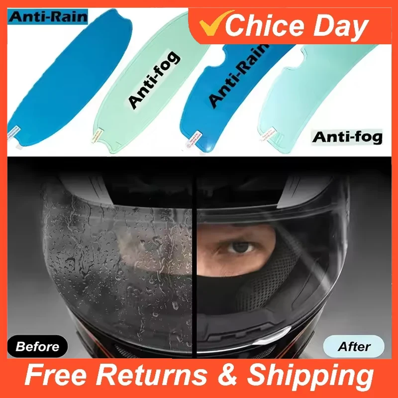 Motorcycle Helmet Visor Anti-Fog Water-Repellent Film Nano Coated Clear Protective Shield for Rainy & Cold Weather Riding Amagi