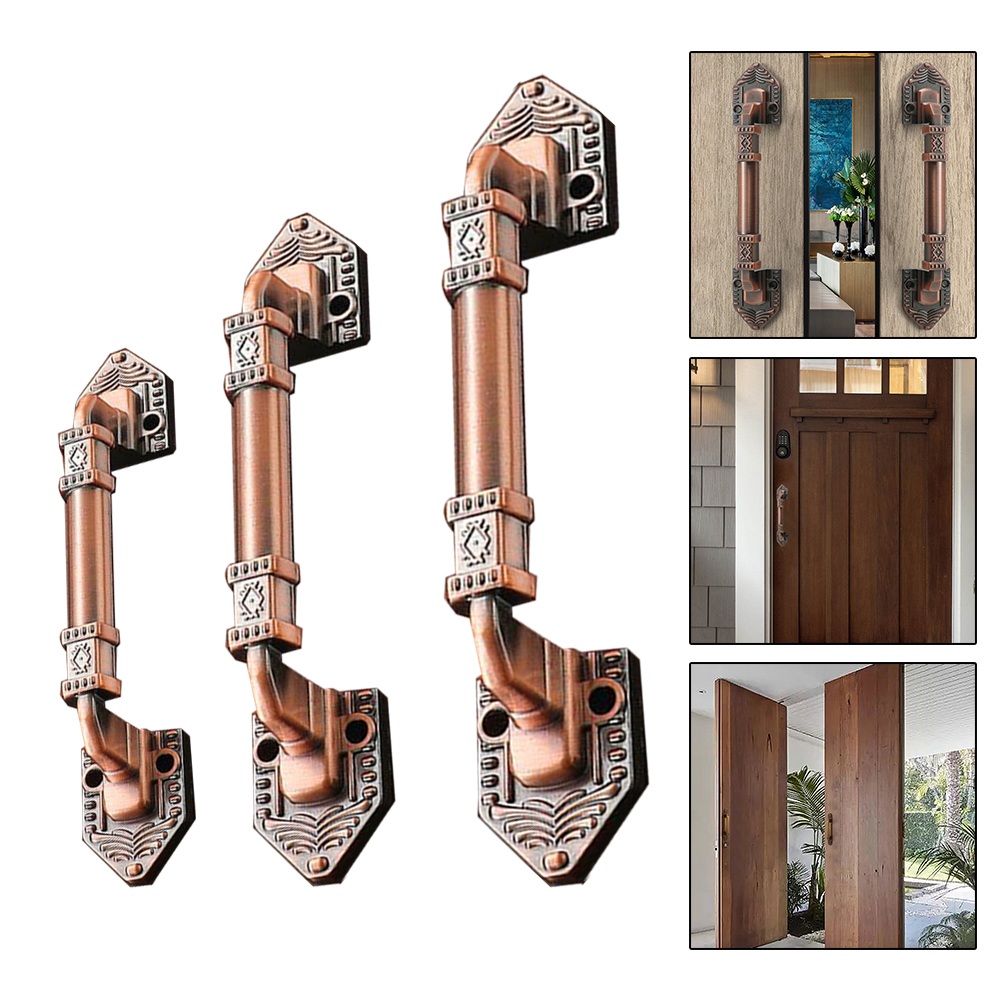 1pc European Antique Exposed Aluminum Alloy Door Handle Push-Pull Door Handle Furniture Wood Door Handle Drawer Flush Handles