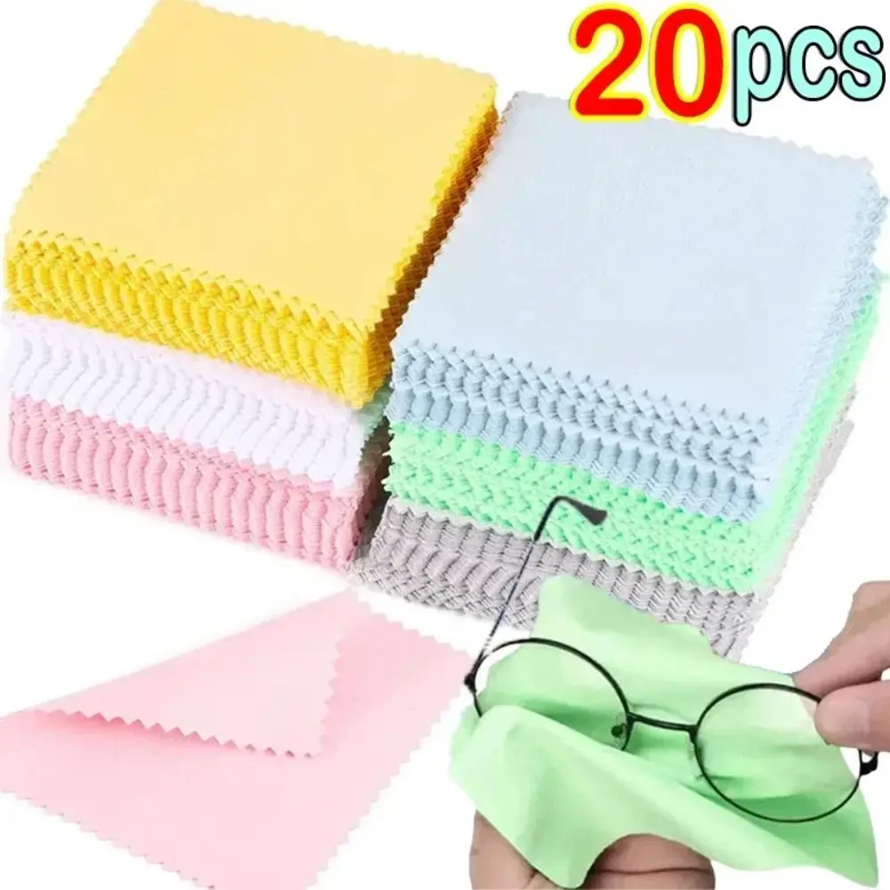 4 Pcs Random Color New Screen Camera Eyeglasses Cleaner Glasses Cleaning Cloth Microfiber Lens Phone Screen