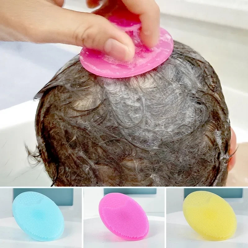 1/2pcs Shampoo Brush for Baby Infant Bathing Soft Silicone Boys Kids Shower Brush Head Hair Washing Massage Brushes Wipe Comb
