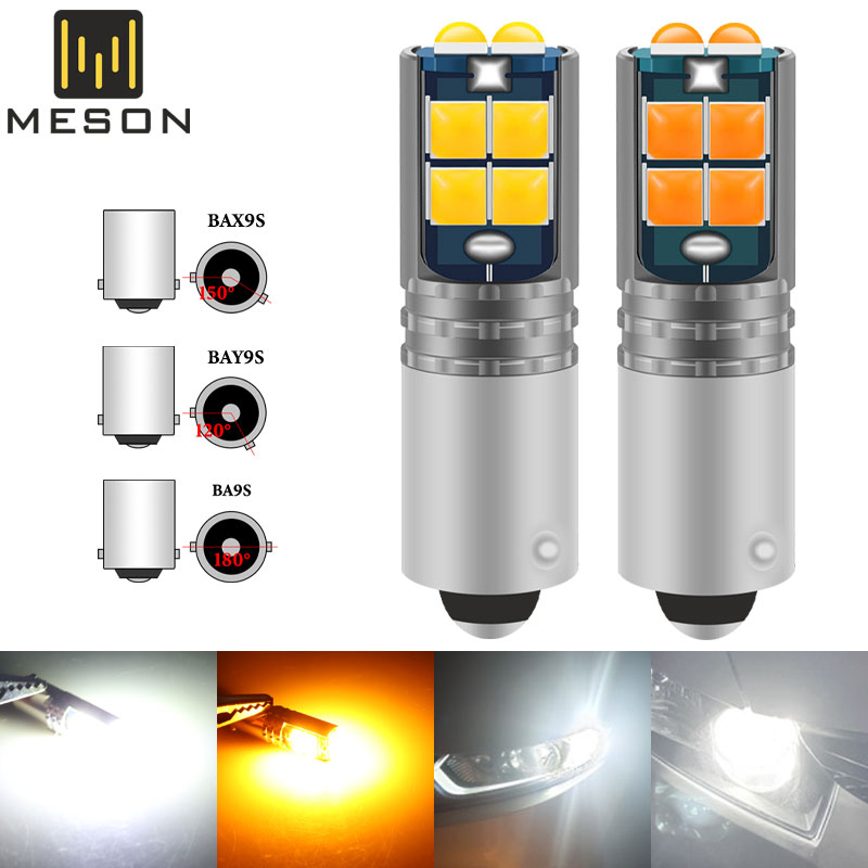 4PCS BAY9S H21W T4W H6W BA9S BAX9S LED Bulbs 3030 10SMD Car Interior Reading Dome Lamp Auto Parking Light License Plate Bulbs