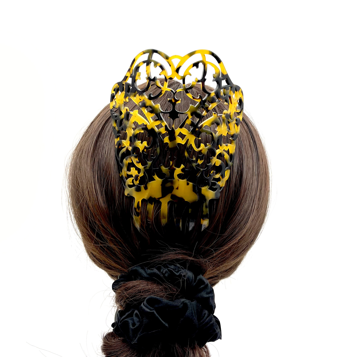 Vintage High Hair Combs Colorful Acetate Hair Accessories Faux Tortoise shell Hair clips Women jewelry