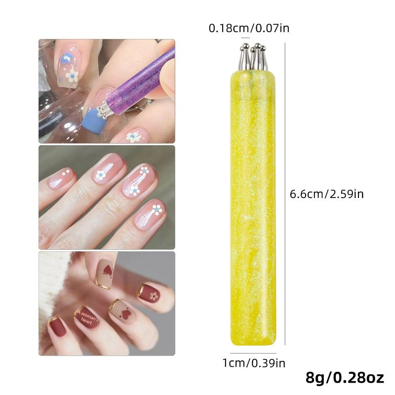 NEW Nail Art Design Tip Painting Carving Dotting Pen Stainless Steel Bristles Starry Sky Handle Nail Art Dotting Tools pen gpt