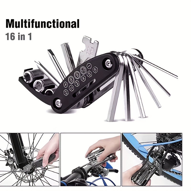 16-in-1 Multifunctional Folding Screwdriver Set with Inner Hex Wrenches for Outdoor Sports Cycling Maintenance Tools