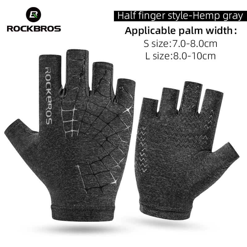 ROCKBROS Bicycle Gloves Summer Bike Glove Half Finger MTB Bike Men Women Anti-Slip Breathable Sport Glove