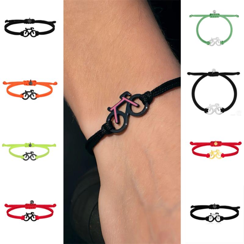 Fashion Bicycle Bracelet Personalized Sports Cycling Periphery Pendant Bracelet Pink Bicycle Jewelry Accessories Couple Gift