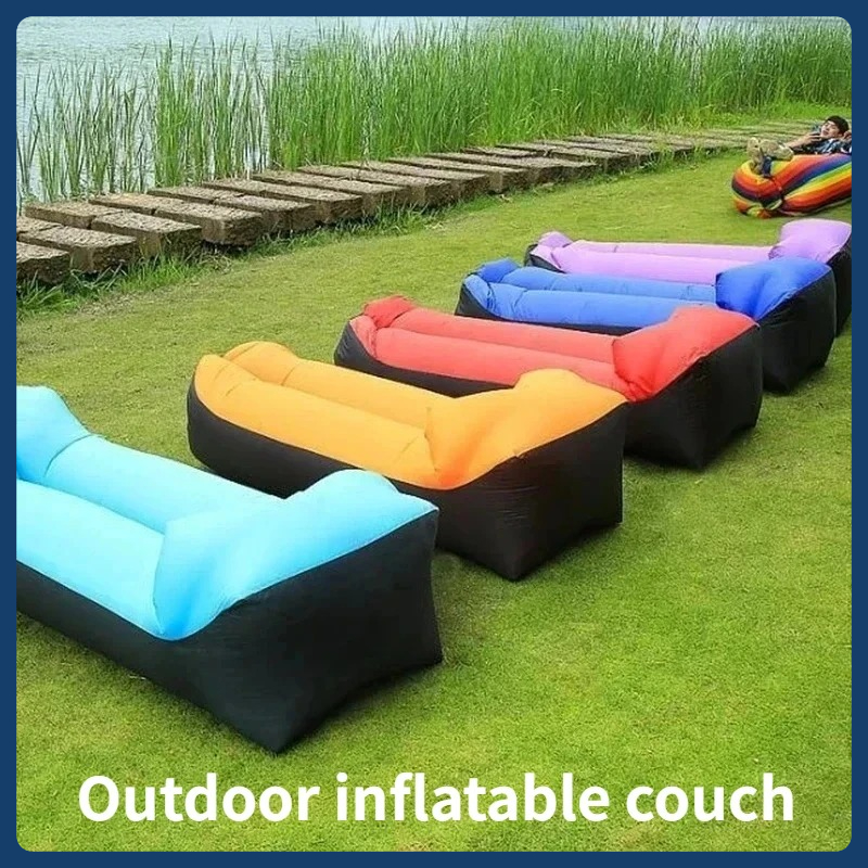 New Lazy Folding Camping Inflatable Sofa Portable Outdoor Inflatable Lounger Comfortable Outdoor Furniture Camping Air Mattress
