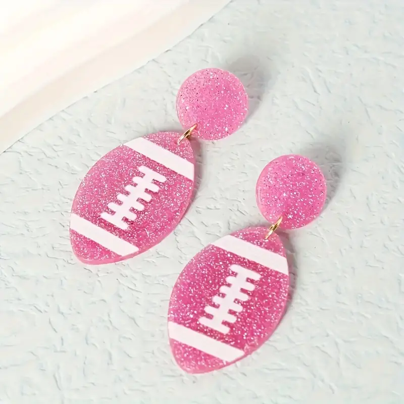 1 Pair Football Baseball Basketball Rugby Fashion Earrings For Mother