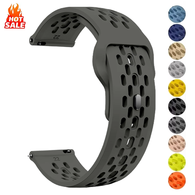22mm 20mm Sport Silicone Strap For Garmin Forerunner 165 55 965 745 245 265 255 Vivoactive 6 5 4 3 Venu 3 2 SQ2 Music Watchband
