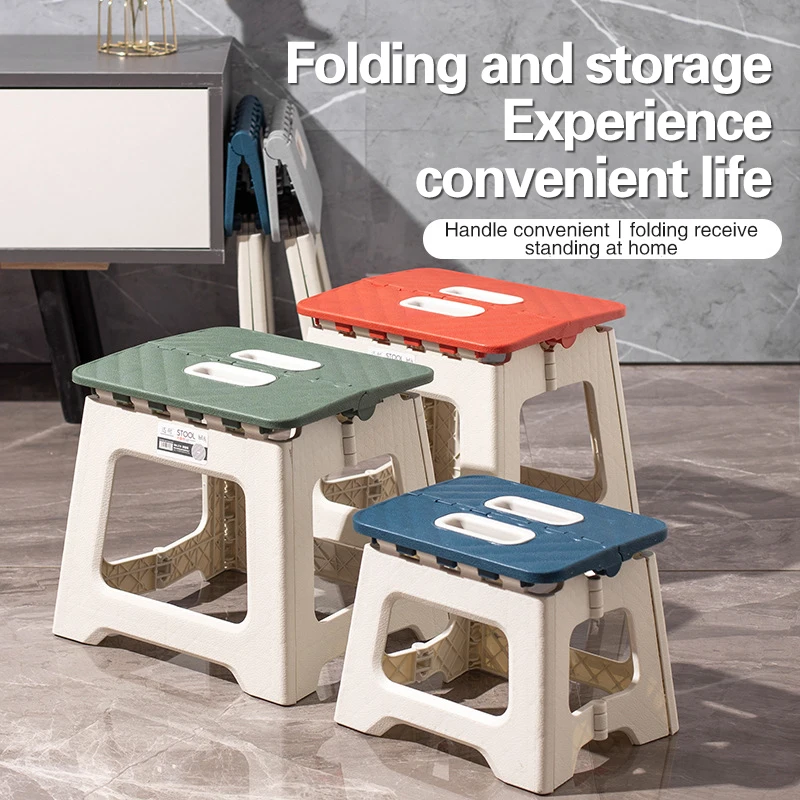 TINSOL 2025 New Hot Thickened Folding Stool Mini Portable Outdoor Picnic Camping Chair Portable Bench Train Mat Stool Gifts