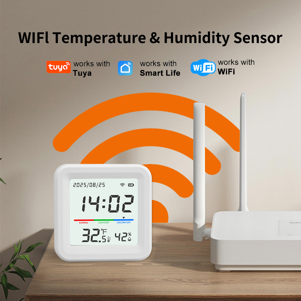 Tuya Wifi/Zigbee Smart Temperature Humidity Sensor Outdoor IP65 Waterproof Thermometer Hygrometer For Smart Life Alexa