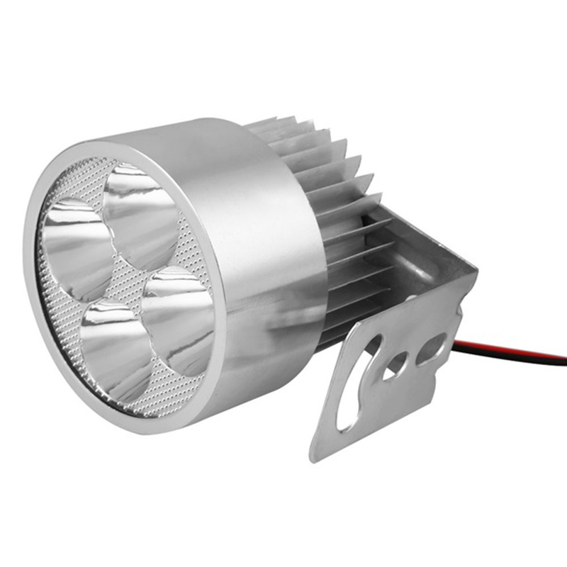 1Pc Waterproof DC 12V-80V 4W 4 LED Motorcycle Headlight Spot Light DRL Driving Fog Lamp 6000K