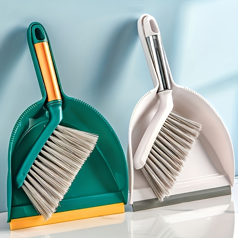 Multi-functional broom and dustpan set, small household broom, various hair and debris removal, portable camping essential