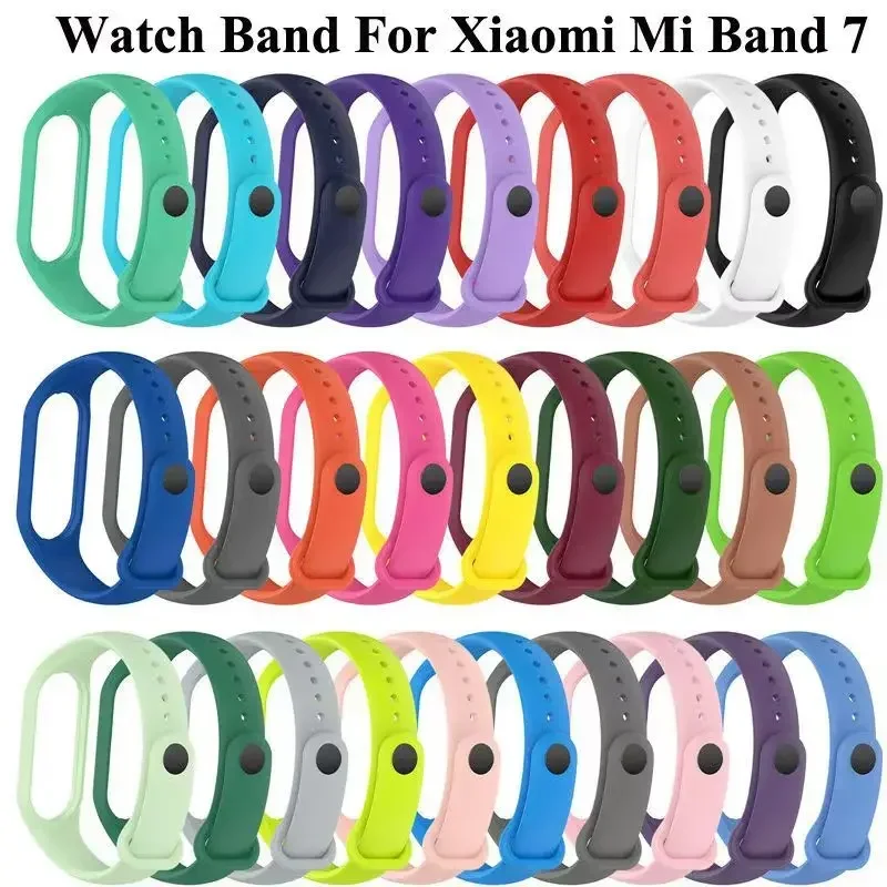 Watch Strap For Xiaomi Mi Band 7 6 5 4 3 Wristband Silicone Bracelet Wrist Straps MiBand 3/4 band5 band6 Smartwatch Accessories
