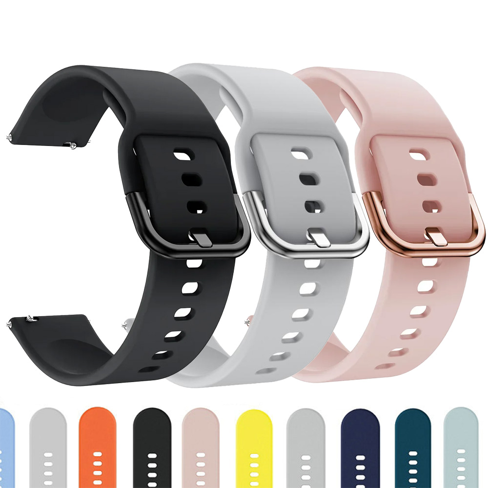 Silicone band For GTS 4/3/2e/GTS2 Mini/GTR 20mm 22mm 42mm-47mm/GTR 4/3 Pro/2/2e Sport Bracelet bip watch strap
