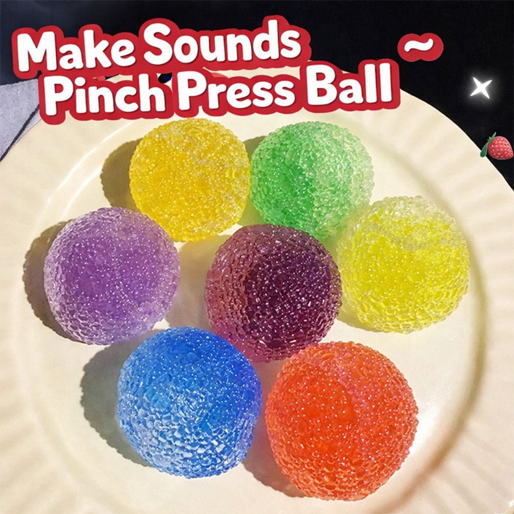 1pc Portable Ice Slush Squeeze Ball DIY Moldable Stress Relief Fidget Toy with Crinkle Sound Stress Ball Kids&