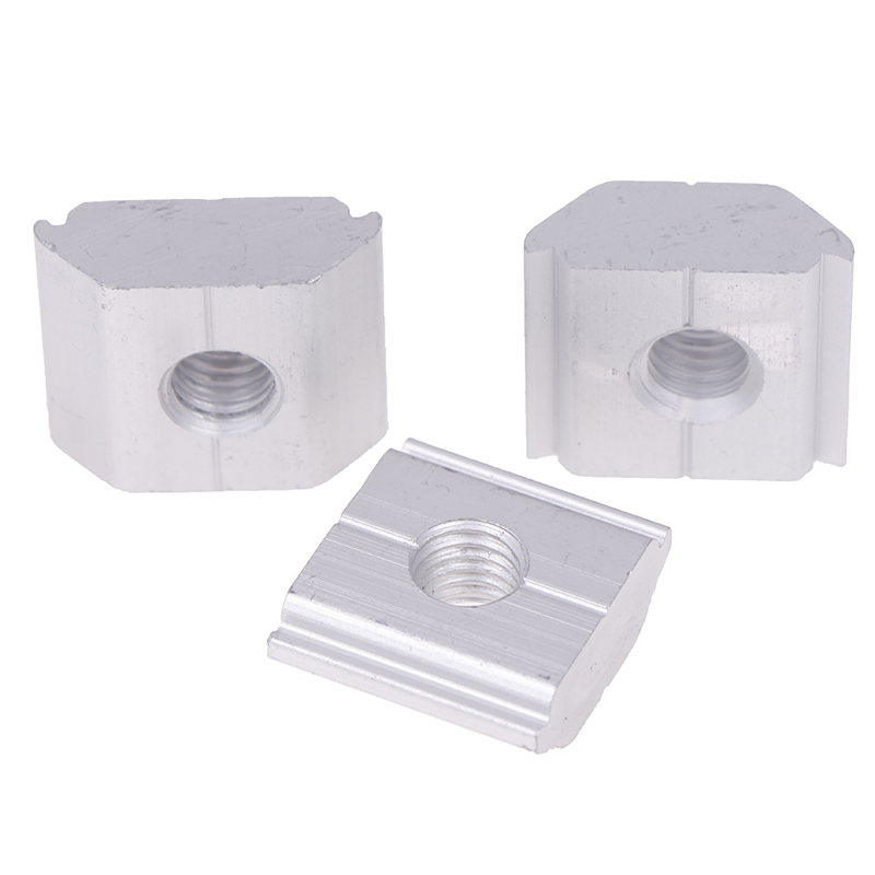 5Pcs 21.2/22.3/23.7mm Lightweight Solar Panel Mounting Aluminum Alloy Bracket End Mid Clamp T-Blocks Square Nut M8 T-Sliding Nut