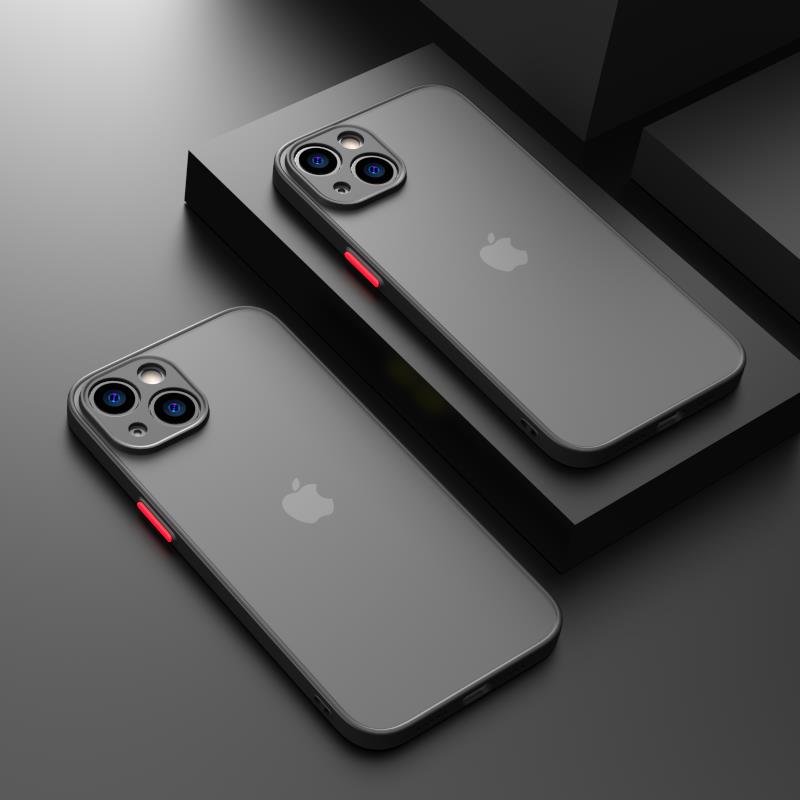 Armor Back Shockproof Cover Translucent Matte Phone Case for iPhone 17 Pro Max Air 16 15 14 Plus 13 12 11 Mini Pro Max
