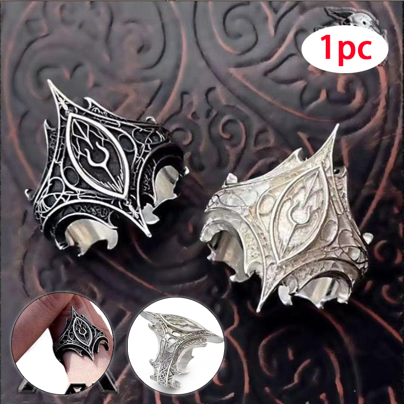 1pc Vintage Personalized Irregular Pattern Gothic Style Open Ring Men Women Jewelry Party Accessries