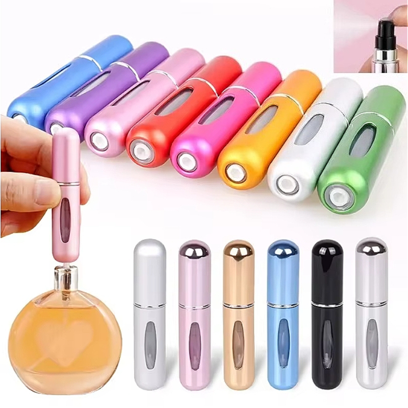 1Pc 5/8ml Portable Refillable Perfume Bottle With Spray Scent Pump Empty Cosmetic Container Mini Atomizer Bottle Travel