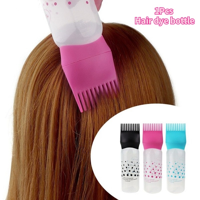 1Pcs Professional Refillable Hair Dye Applicator Brush Bottle Hair Colouring Dispensing Comb Salon Hairdressing Styling Tool
