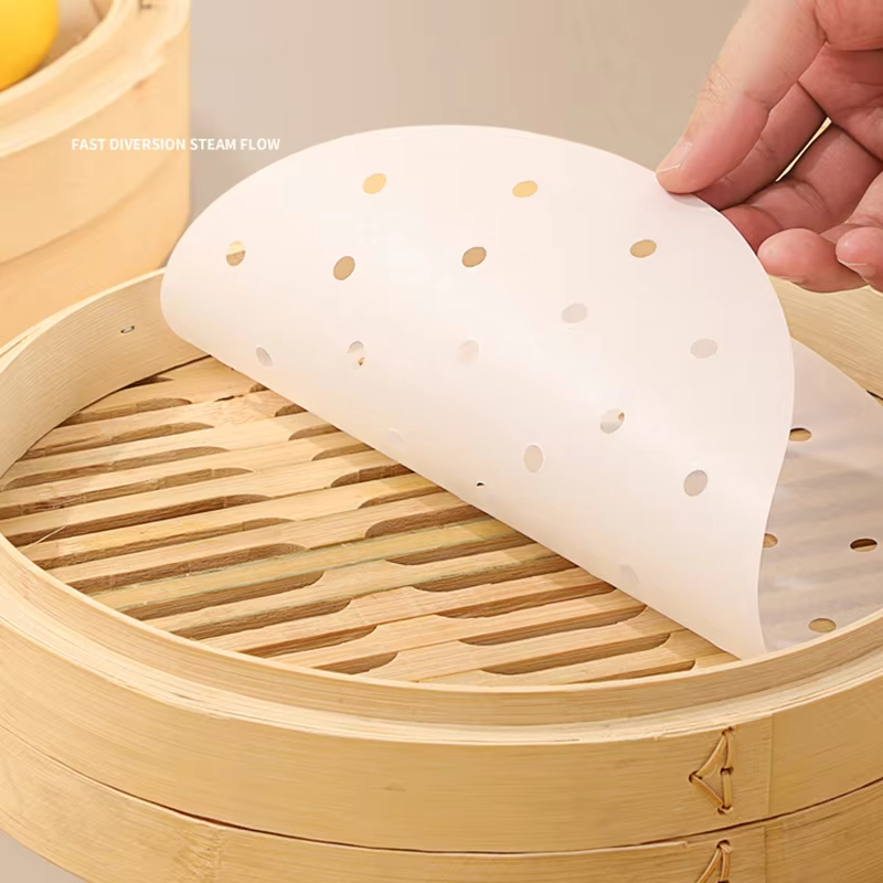 Air Fryer Disposable Paper Air Fryer Accessories Square Round Oil-proof Liner Non-Stick Mat for Kitchen Oven Baking