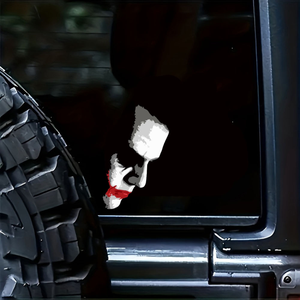 1 Pc DC Joker Heath Ledger Side Face Body Glass Tram Computer Trolley Case Sticker