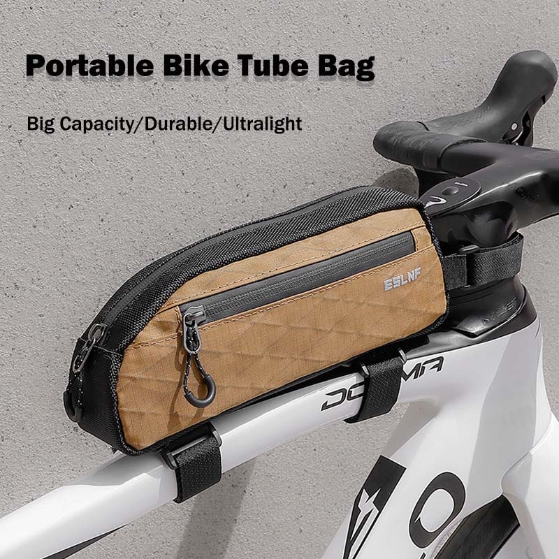 Portable Bike Tube Bag Big Capacity Road Bicycle Frame Bag High Quality Nylon MTB Top Tube Bag Durable Cycling Storage Bag