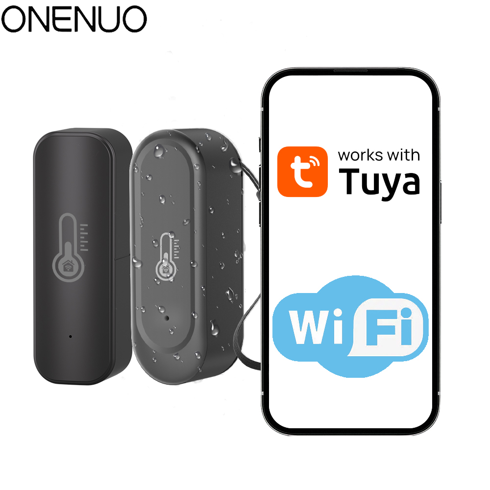 IP65 Zigbee or WiFi Temperature Humidity Sensor Waterproof Outdoor Hygrometer Thermometer Work With Tuya Alexa