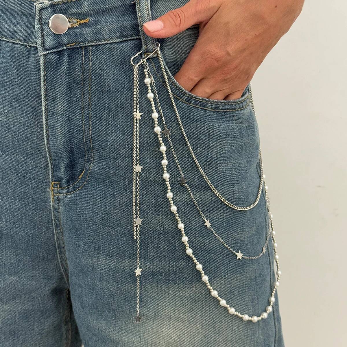 Ingemark Unique Multi-layer DIY Keychains Blets for Women 2026 New Trend Elegant Imitation Pearl Bag Pants Chain Jewelry