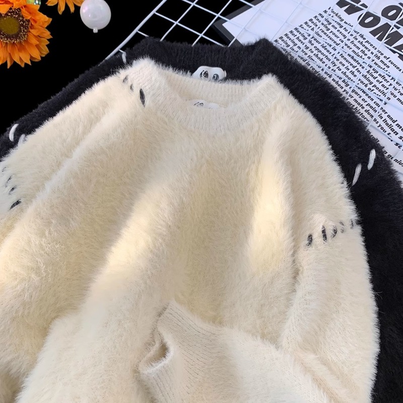 Round neck sweater men's 2025 autumn and winter new model seahorse gross weight pound high-end knitted sweater