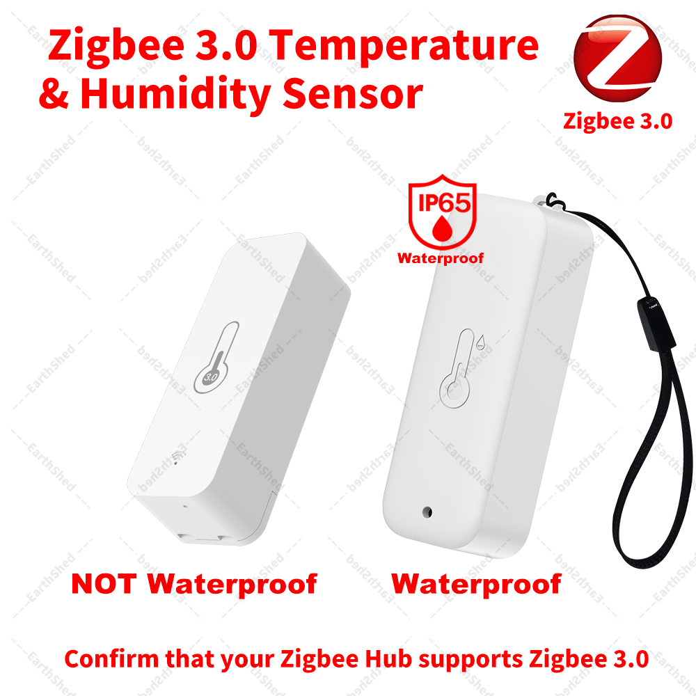 Zigbee 3.0 Temperature and Humidity Sensor Zigbee Hub Required