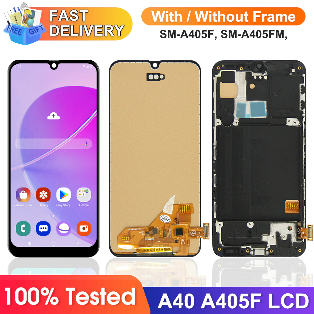 Super LCD With Frame Display Screen For A40 A405F A405FN LCD Display Digital Touch Screen Assembly Replacement