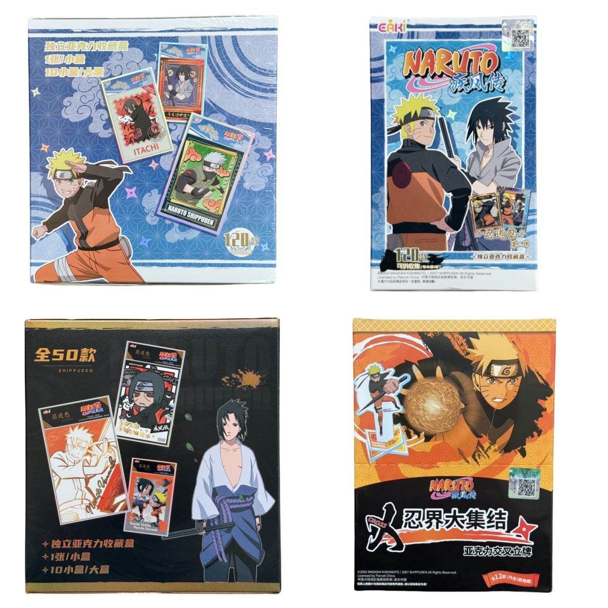 EAKI Genuine Naruto Collection Hobbies Standing Cards Minato Sasuke Hinata Jiraiya Obito Decoration Ornaments Children's
