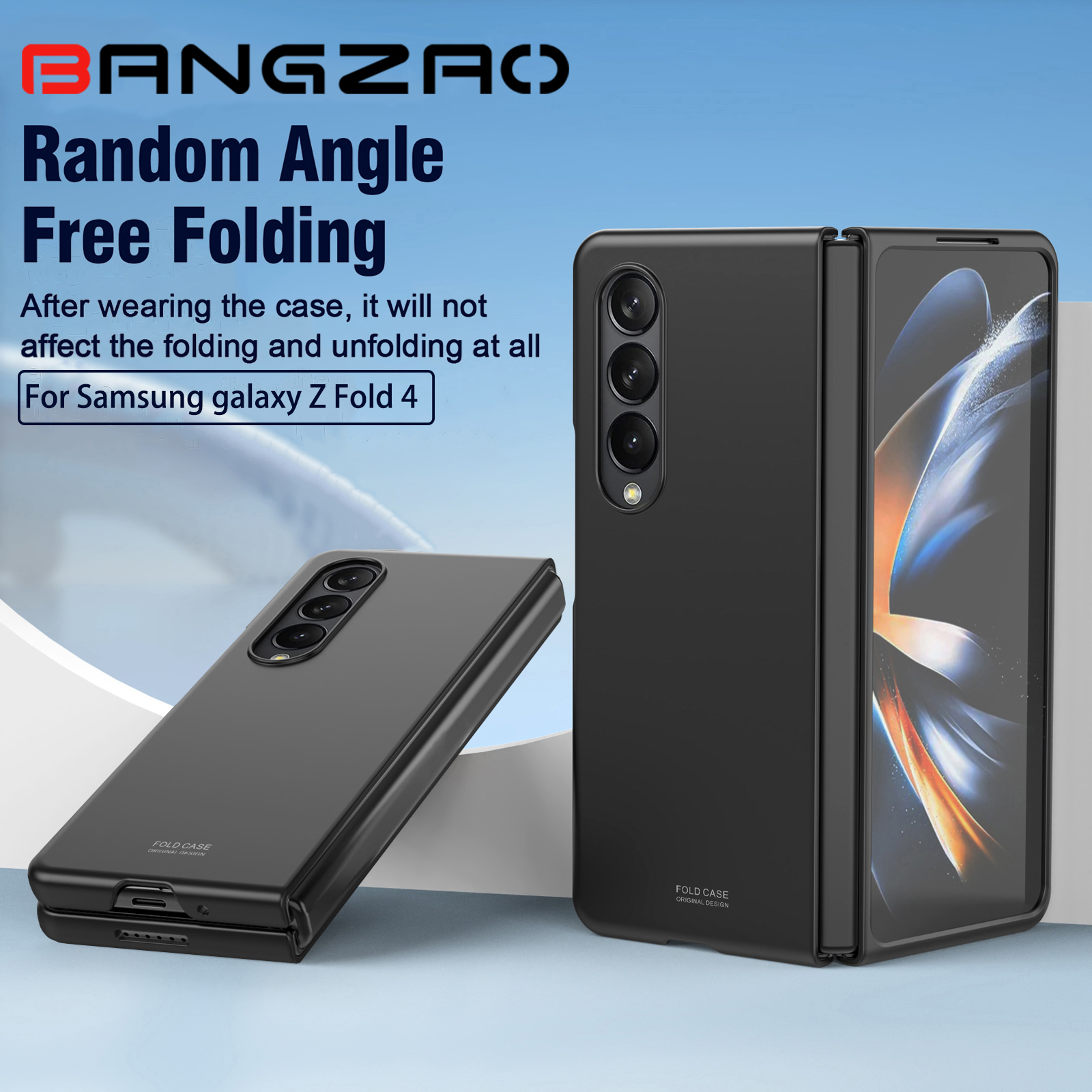 For Z Fold 4 Case Luxury Ultra Thin Skin-friendly Matte Folding Shockproof Protection PC Hard Cover Accessory