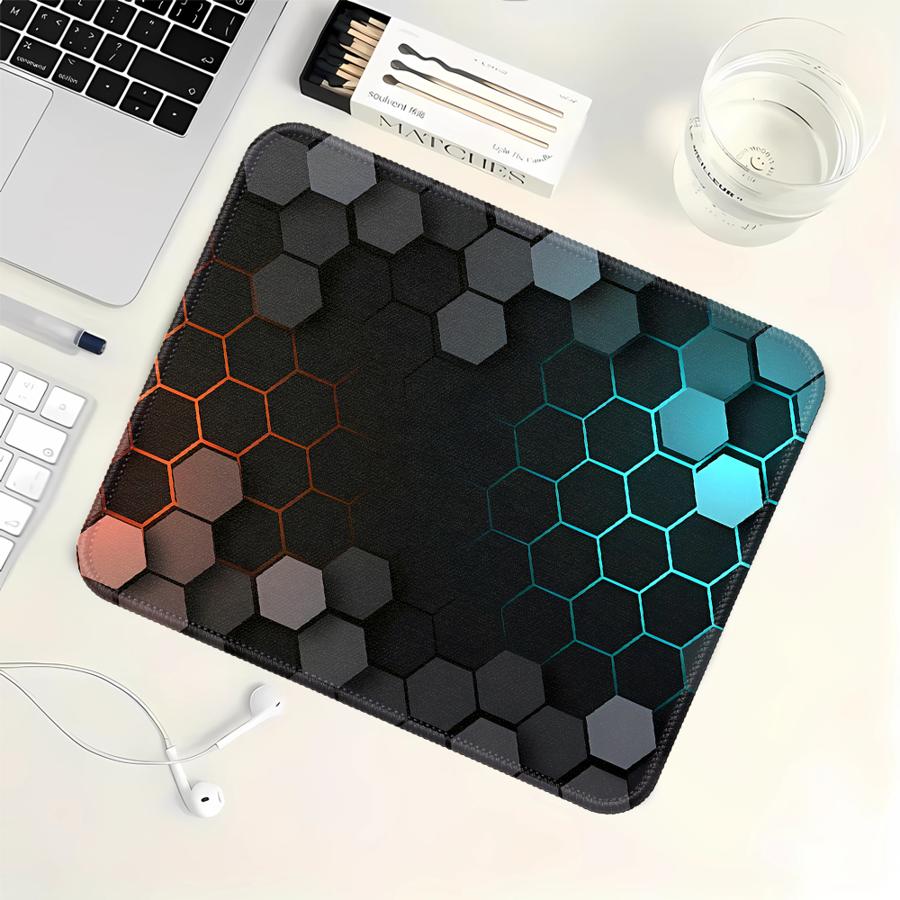Colored Hexagonal Geometric Pattern Mouse Pad Game Console Pad Keyboard Mouse Pad office Pad Computer Laptop Pad Desk