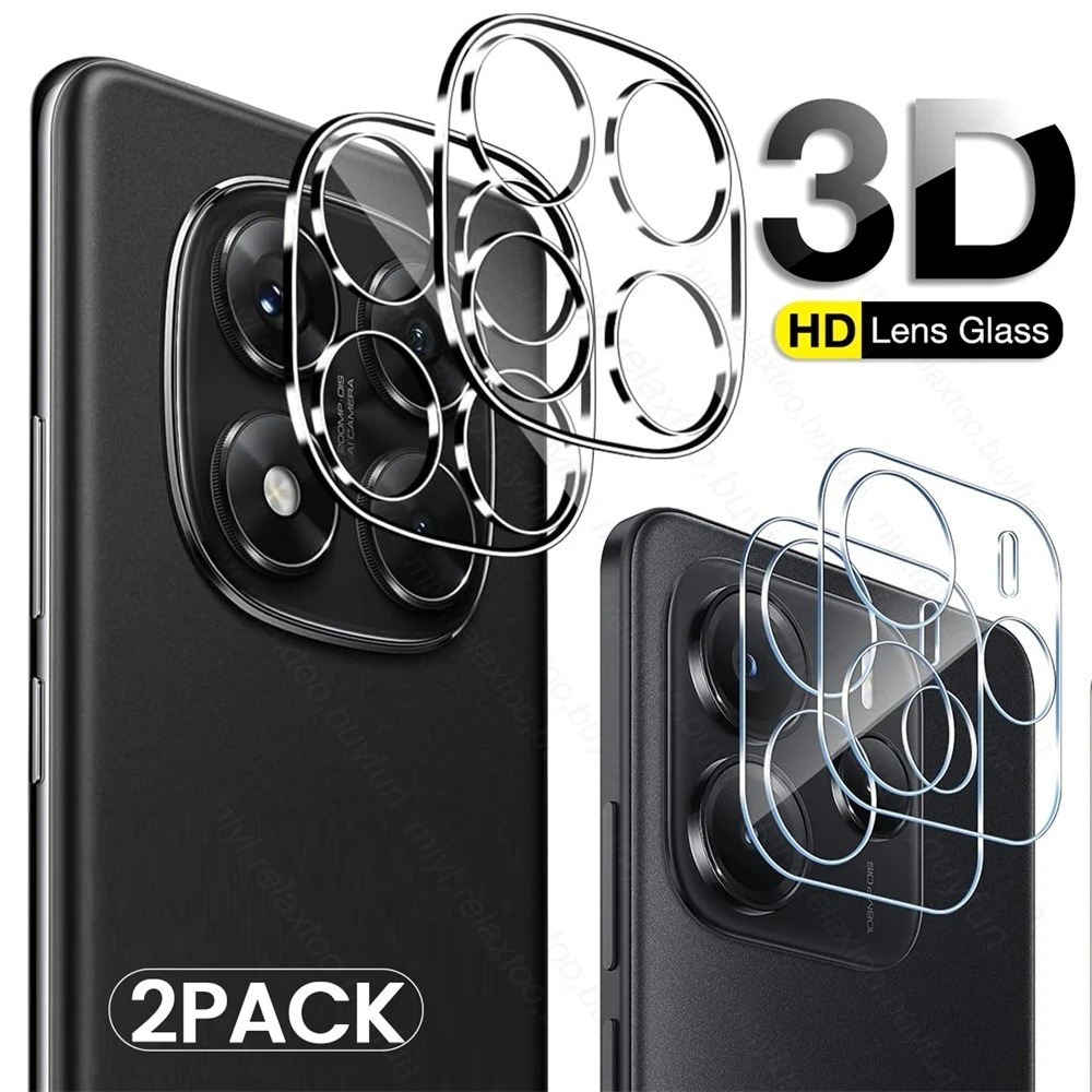 2Pcs 9H HD Transparent Tempered Glass Camera Back Protector For Redmi Note 14 14Pro 14 Pro Plus 5G 4G Clear Crystal 3D Cover