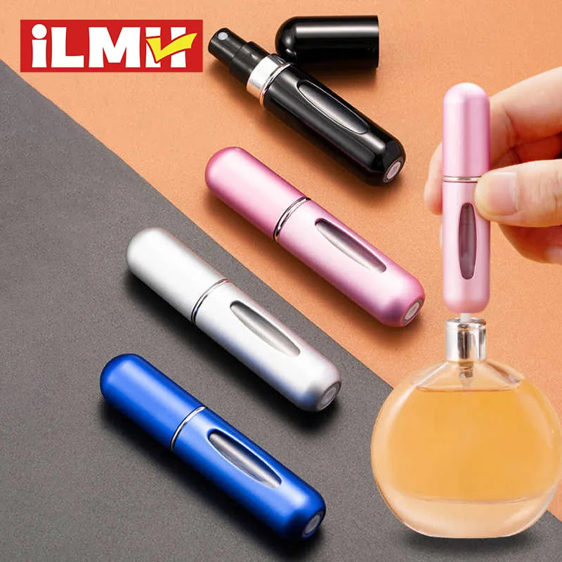 Portable Mini Travel High-end Perfume Bottle Base Refill Bottle Straight Charging Small Sample Perfume Aluminum Material