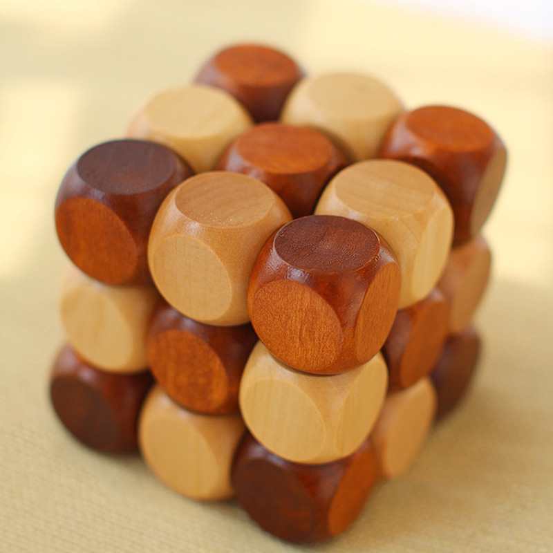 Wooden Twist Cube IQ Puzzle Brain Teasers for Adults Teens Kids Luban Lock Mind Challenge Games Unique Ideas