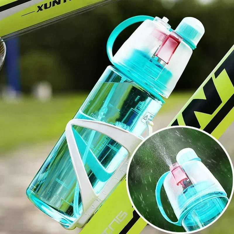 Hot Sports Spray Water Cup Bicycle Frame Water Bottle Cool Sports Portable Mountain Climbing Outdoor Vibration Water Bottle
