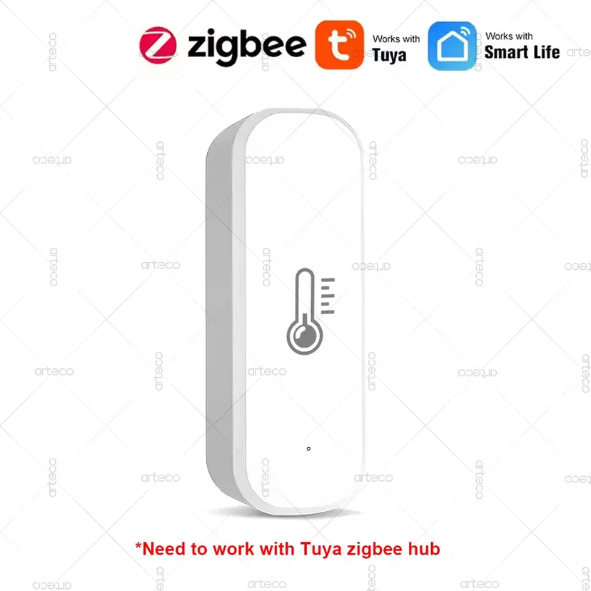 Tuya Zigbee Mini Temperature And Humidity Sensor Smart Life APP Remote Monitor For Smart Home Works With Alexa Assistant