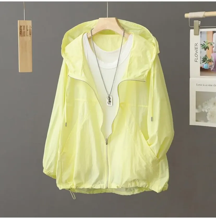 2025 Summer New Men's and Women's Zipper Solid Color Sunscreen Jacket Outdoor Travel Fishing Mountaineering Cycling Jacket
