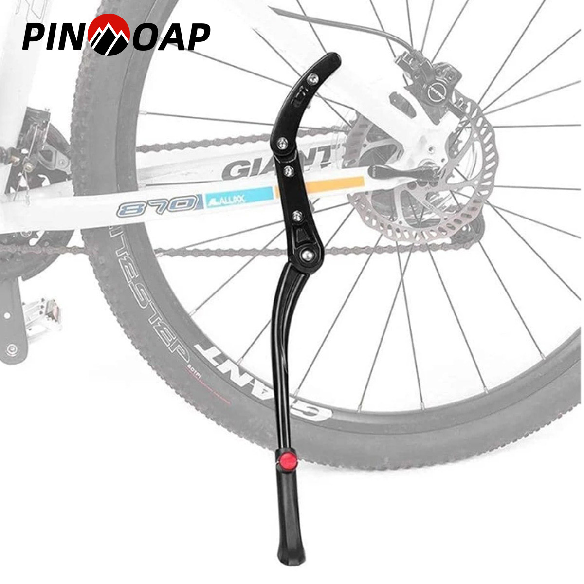 1pc Bicycle Stand Adjustable Rear Mounted Aluminum Alloy Bicycle Stand Suitable For 24 Inch 26 Inch 28 Inch Mountain Bikes