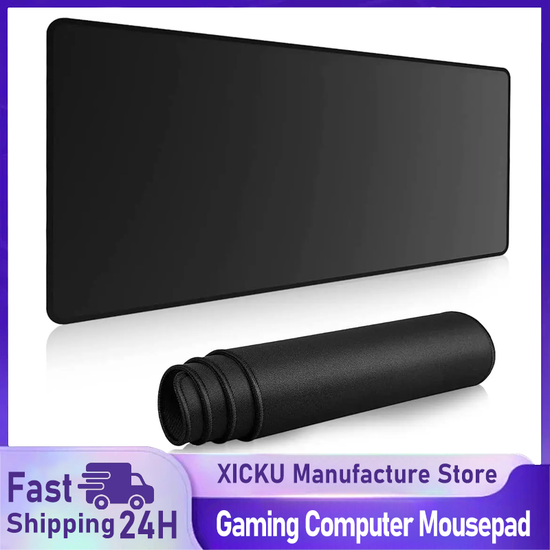 Cute Little Black Cat Gaming Mouse Pad Non Slip Base Stitched Edges for Wireless Mouse Keyboard Office Home